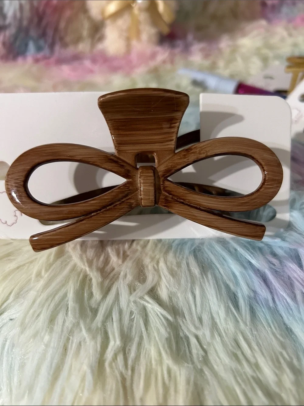 Bundle Bow Hair Claw Clip - Brown, Dark Brown, Blonde - Women's Accessory